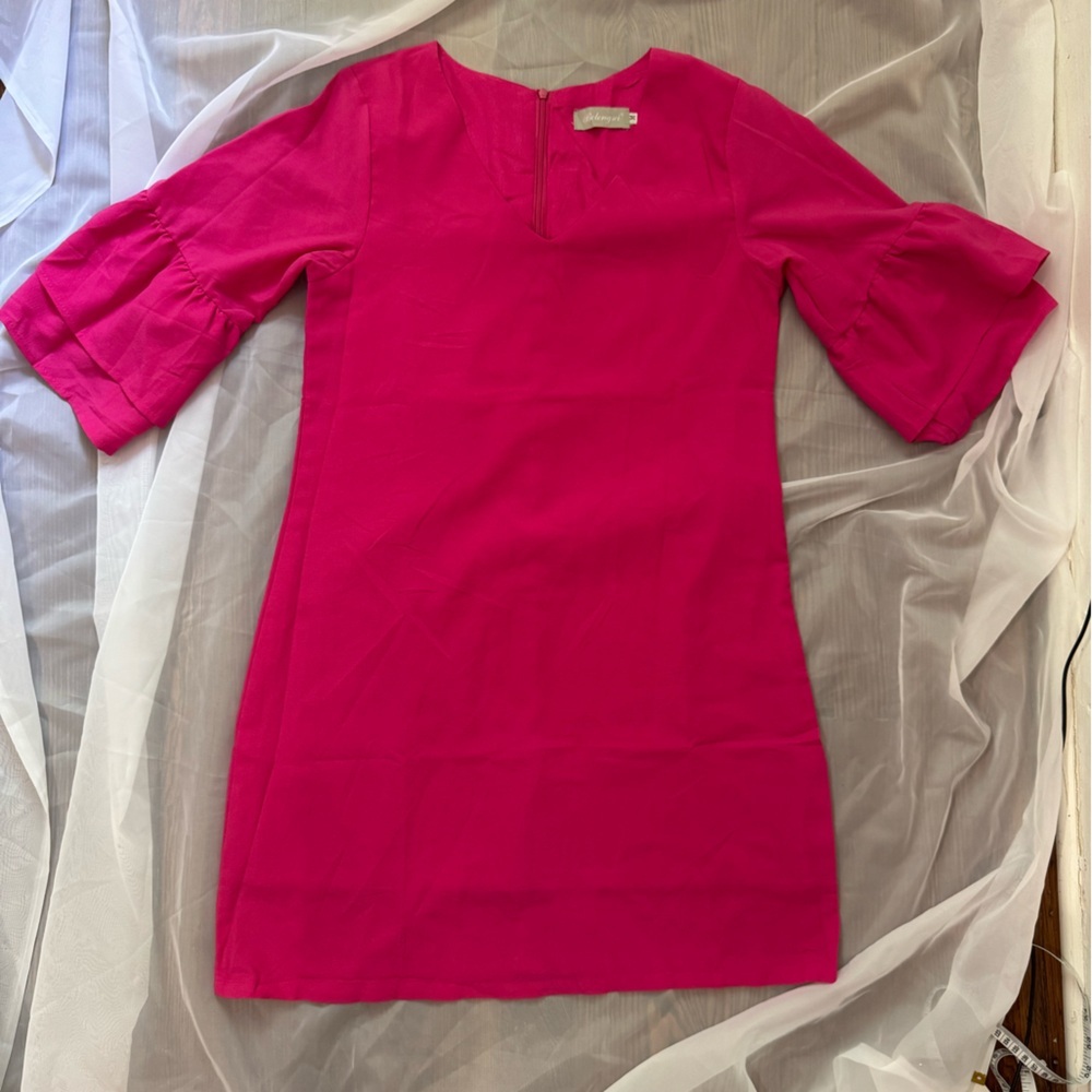 Women’s Asymmetrical Dress in Bright Pink